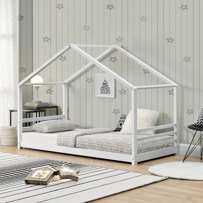Vardø Kids' Bed House Bed 90x200cm White