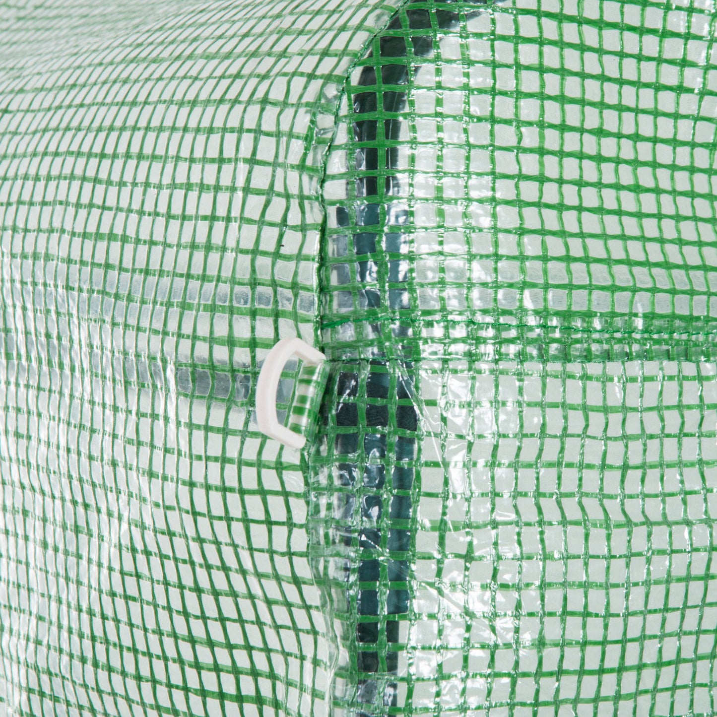 Tunnelkas – Kweekkas – Serre – Groentekas – Beschermhoes – 4,5 m² – Gehard Stalen Frame – Zipper Deur en 2 Roll-Up Ramen – Groen