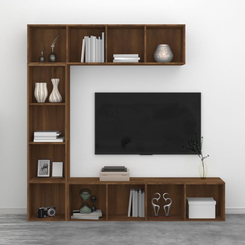Boekenkast – Boekenrek – Opbergkast – Wandkast – Vakkenkast – 12 Vakken – Vochtafstotend Hout Met Old Wood Look