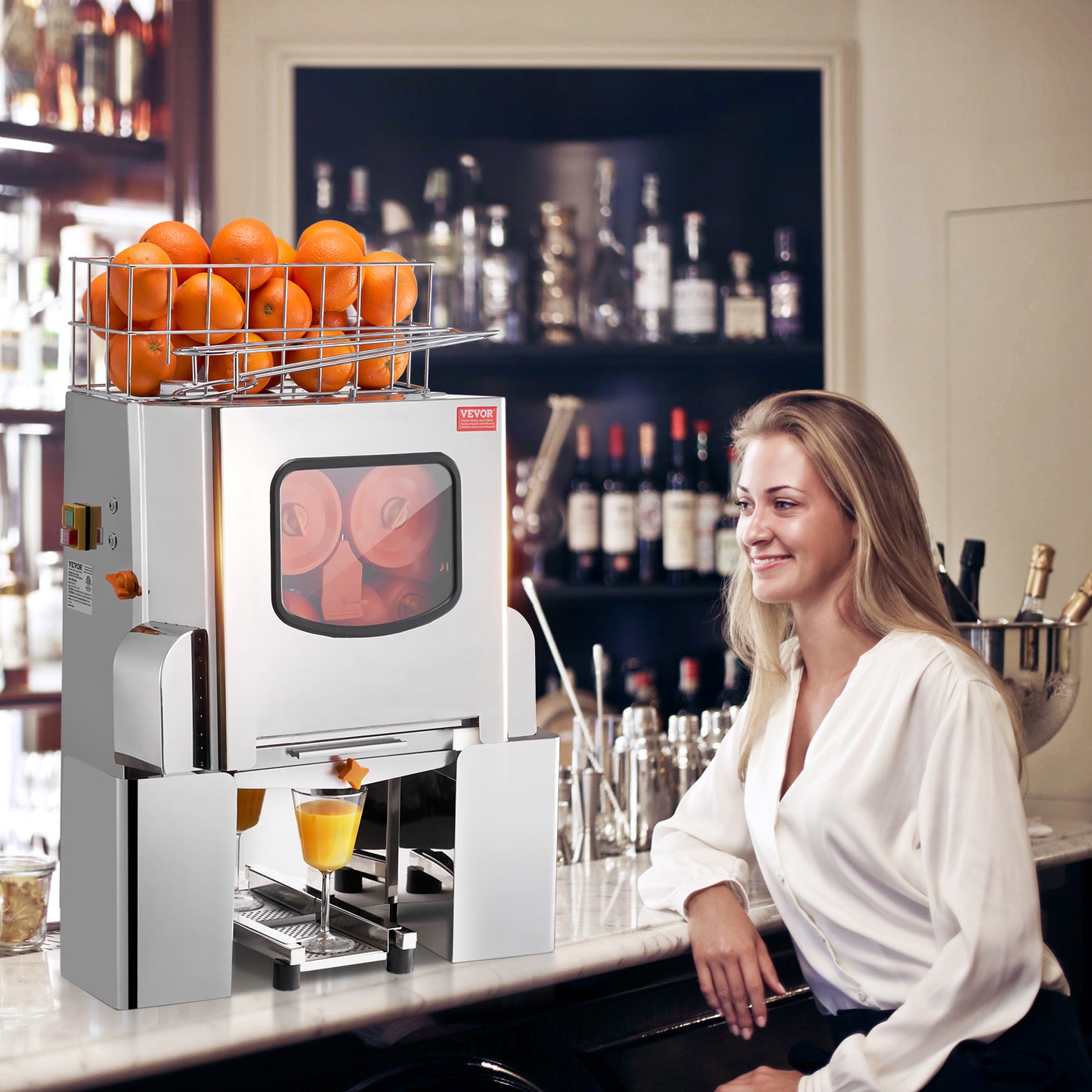 Sinaasappelpers – Citruspers – Fruitpers – Juicer – Sapmachine – Roestvrij Staal – 120W Krachtige Motor