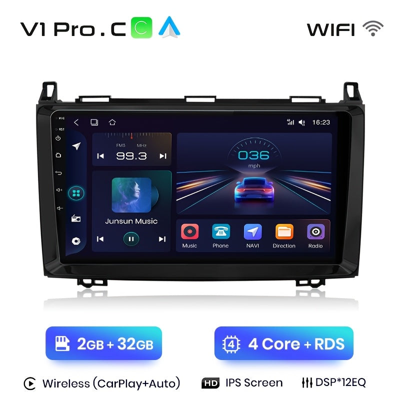 Multifunctionele Android Auto Car Player – Auto Multimedia Speler – GPS Navigatie Radio – 9 Inch IPS Scherm – Wifi Connectiviteit – DSP Geluidsregeling