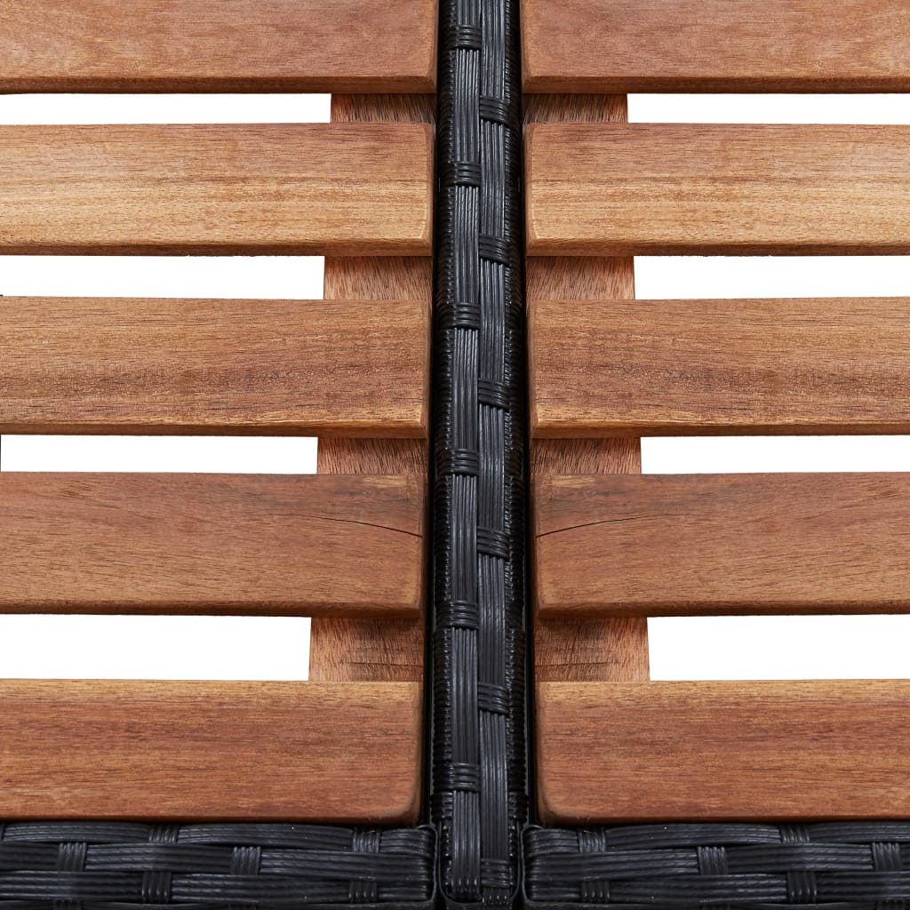 Spa-omranding – Spaomkasting – Spaafdekking – Spabehuizing – Spabekleding – Zwart – Weerbestendig PE-Rattan – Stevig Metalen Frame