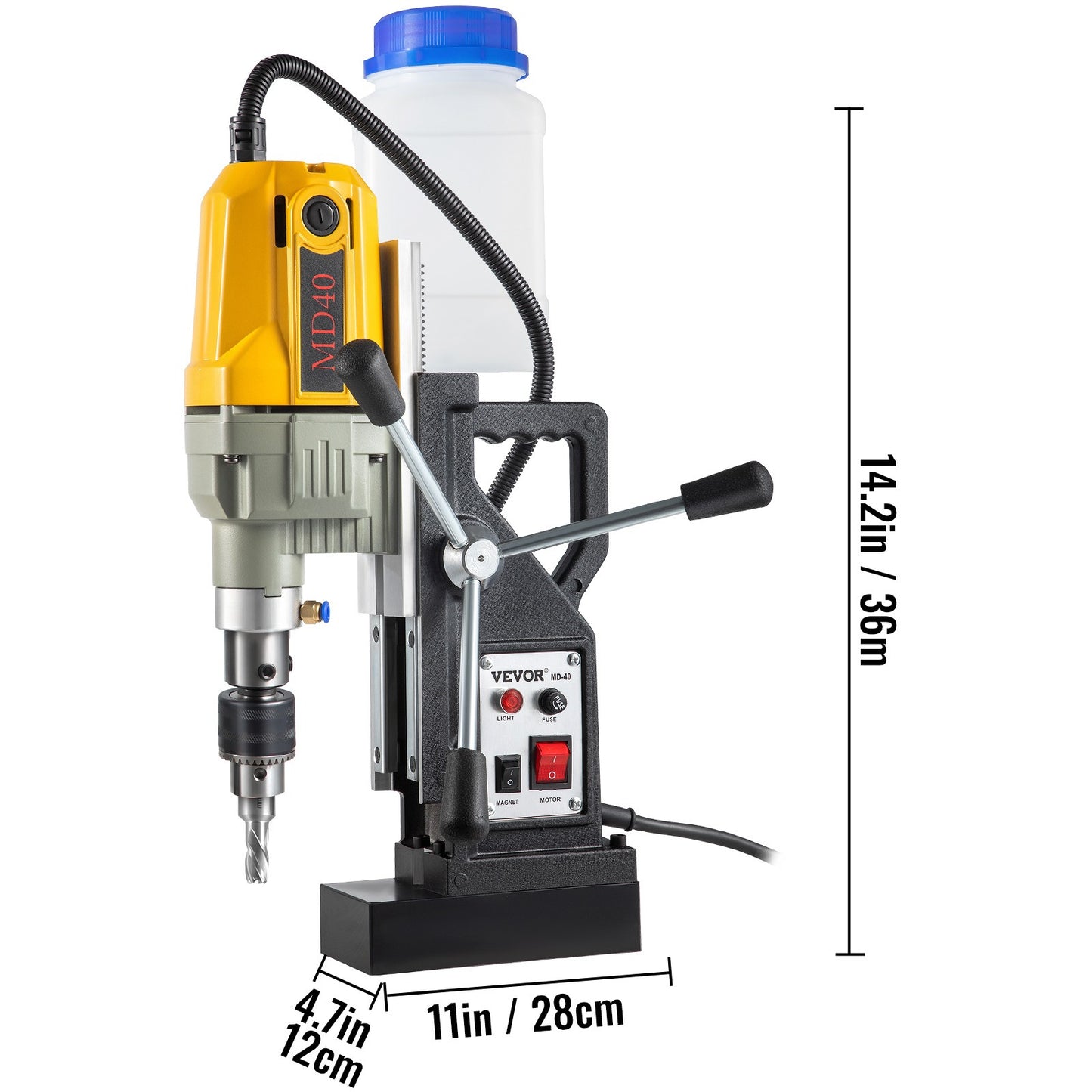 Magnetische Boormachine – Magneetboor – Kernboormachine – Elektrische Boor – Staalboor – 1100W Motor – 12.000 N Magnetische Kracht