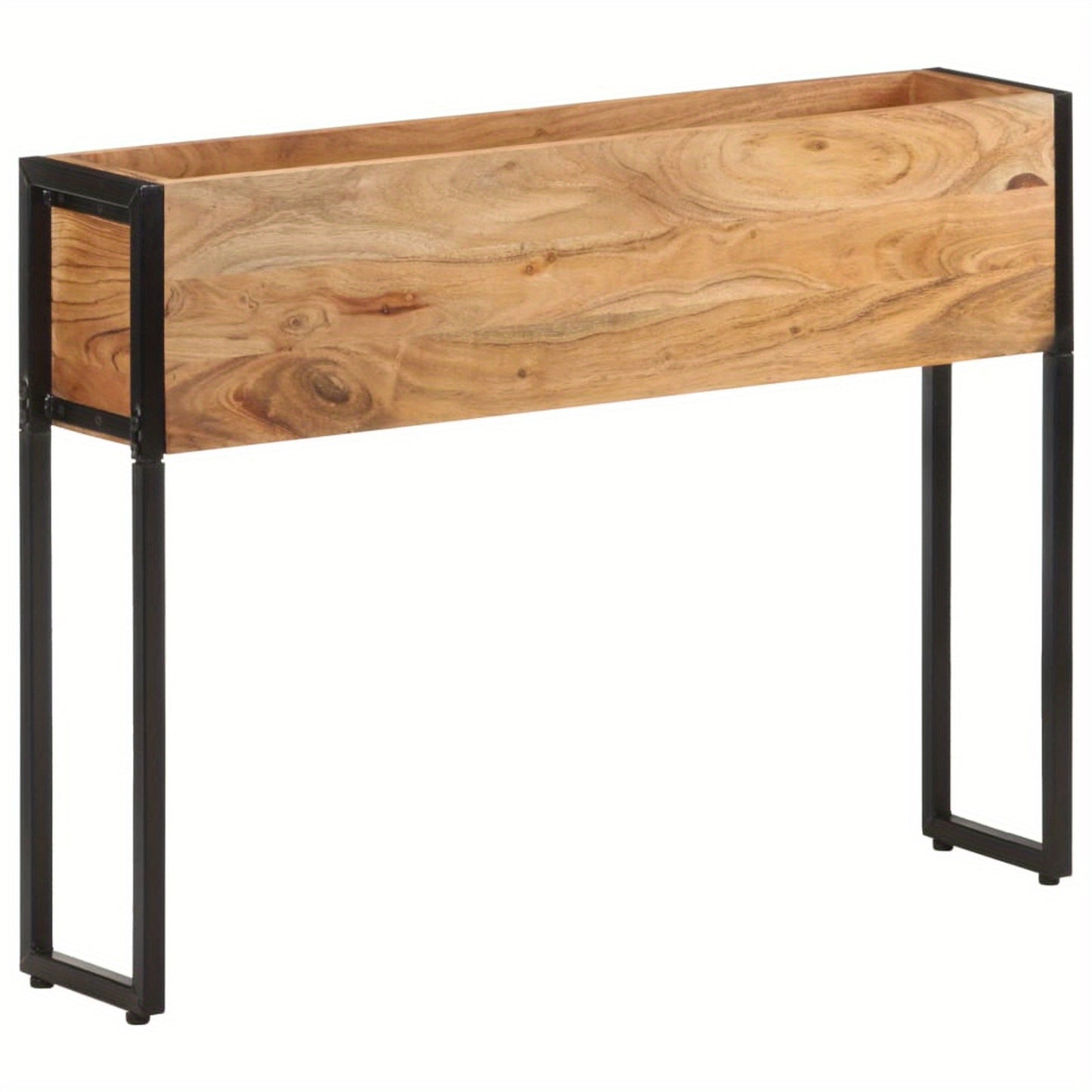 Plantenbak – Bloembak – Kruidenbak – Tuinbak – Plantencontainer – Robuust Acaciahout – 90x20x68 cm – Geschikt Voor Balkon En Terras
