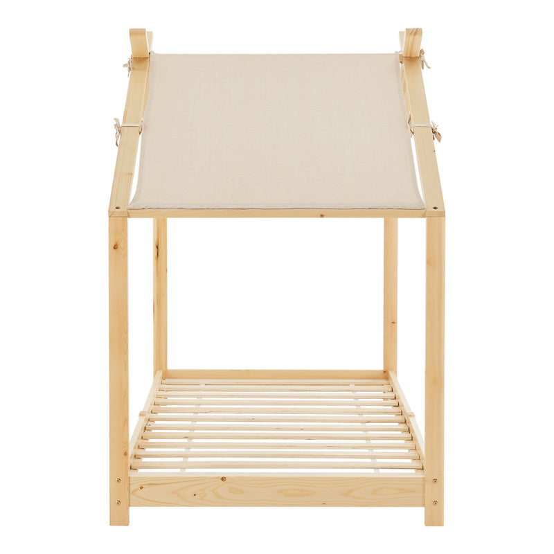 Kinderbed – Bed Huisbed – Kinderkamerbed – Eenpersoonsbed – Bedframe – 90 x 200 cm – Stevig Houten Materiaal – Veilig & Duurzaam Ontwerp