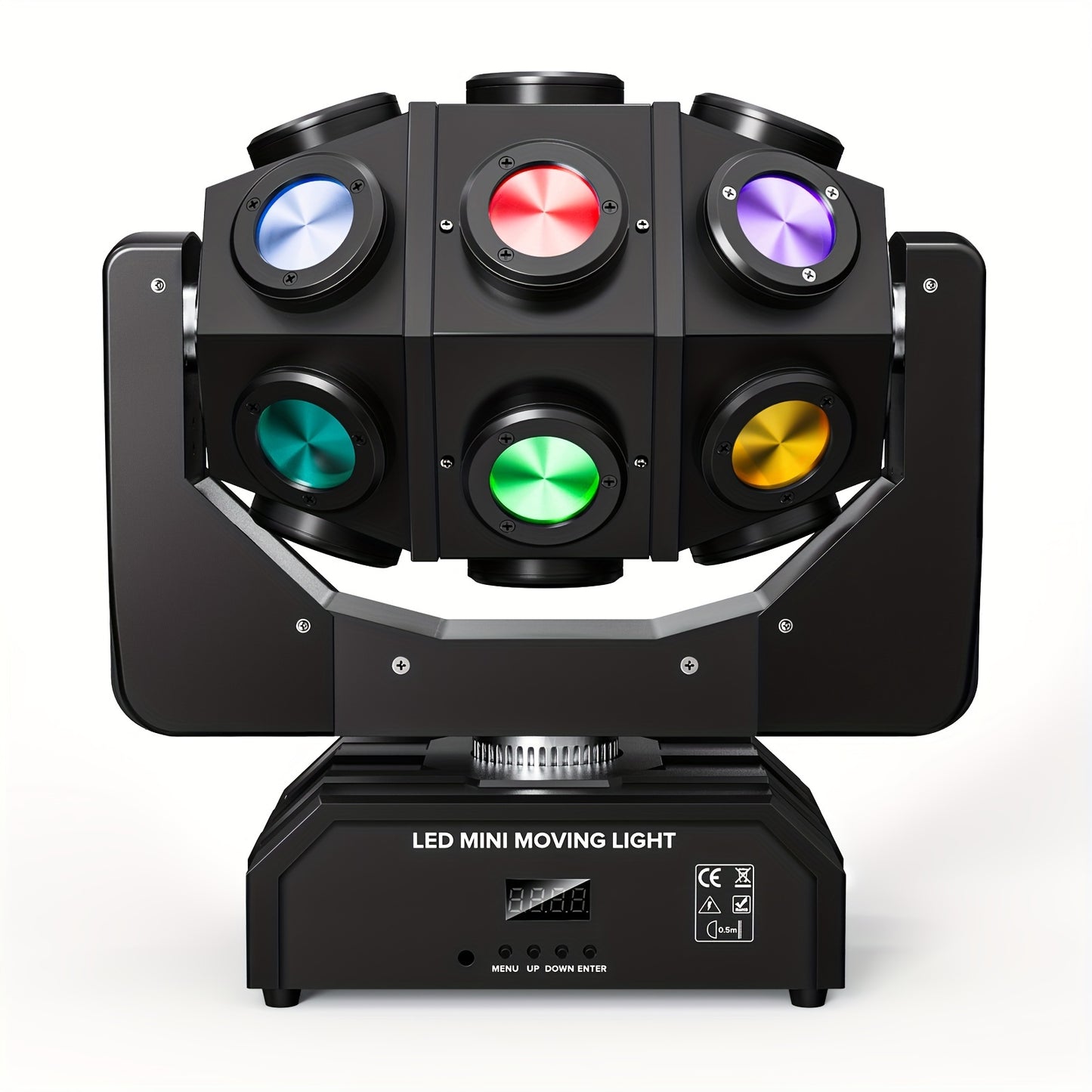270W Moving Head LED Spot – RGBW Stage Licht – DJ Licht – Discotheek Verlichting – Party Verlichting – 18 LED’s – DMX512 & Geluidsactivatie - QUORE