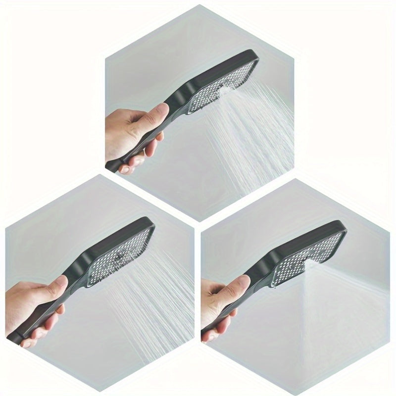 Douchesysteem – Douchekraan – Douche Set – Handdouche – Baduitloop – Grijs Aluminium & Messing – 3 Functies Massage & Verstelbare Hoogte