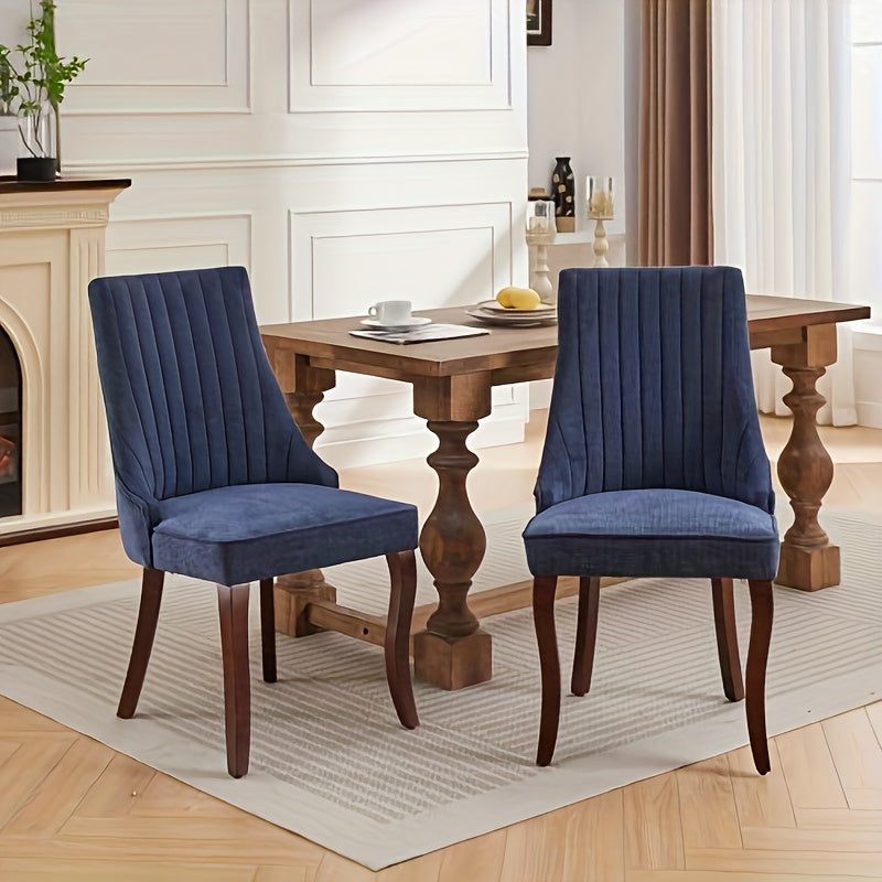 Eetkamerstoel – Stoel – Kuipstoel – Armstoel – Dining Chair – Blauw – Hoog Comfort – Bamboe Frame
