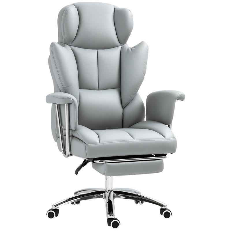 Ergonomische Bureaustoel – Kantoorstoel – Gamingstoel – Desk Chair – Werkstoel – Verstelbare Rugleuning & Hoogte – 360° Draaibaar Met Voetensteun
