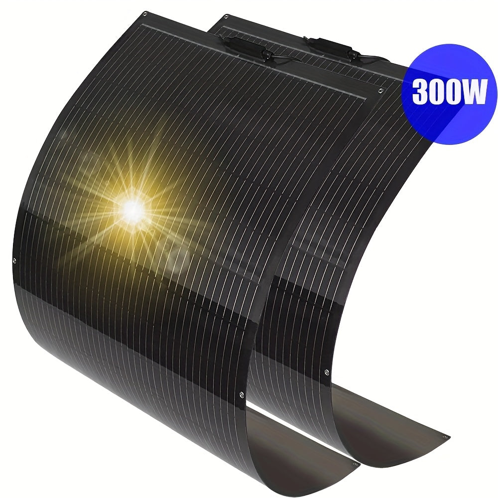 Flexibele Zonnepanelenkit – Buigzame Zonnepanelen – Lichtgewicht Zonnepanelen – Mobiele Zonnepanelen – 300W Output – Monokristallijn Silicium