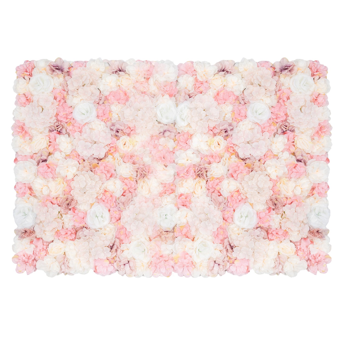 Nep bloemen muurdecoratie – Kunstbloemen wanddecoratie – Bloemenwand panelen – Decoratieve rozen – Kunstbloemen wandpanelen – Set van 12 panelen – Hoogwaardige kunststof en stof – Geschikt voor binnen en buitengebruik