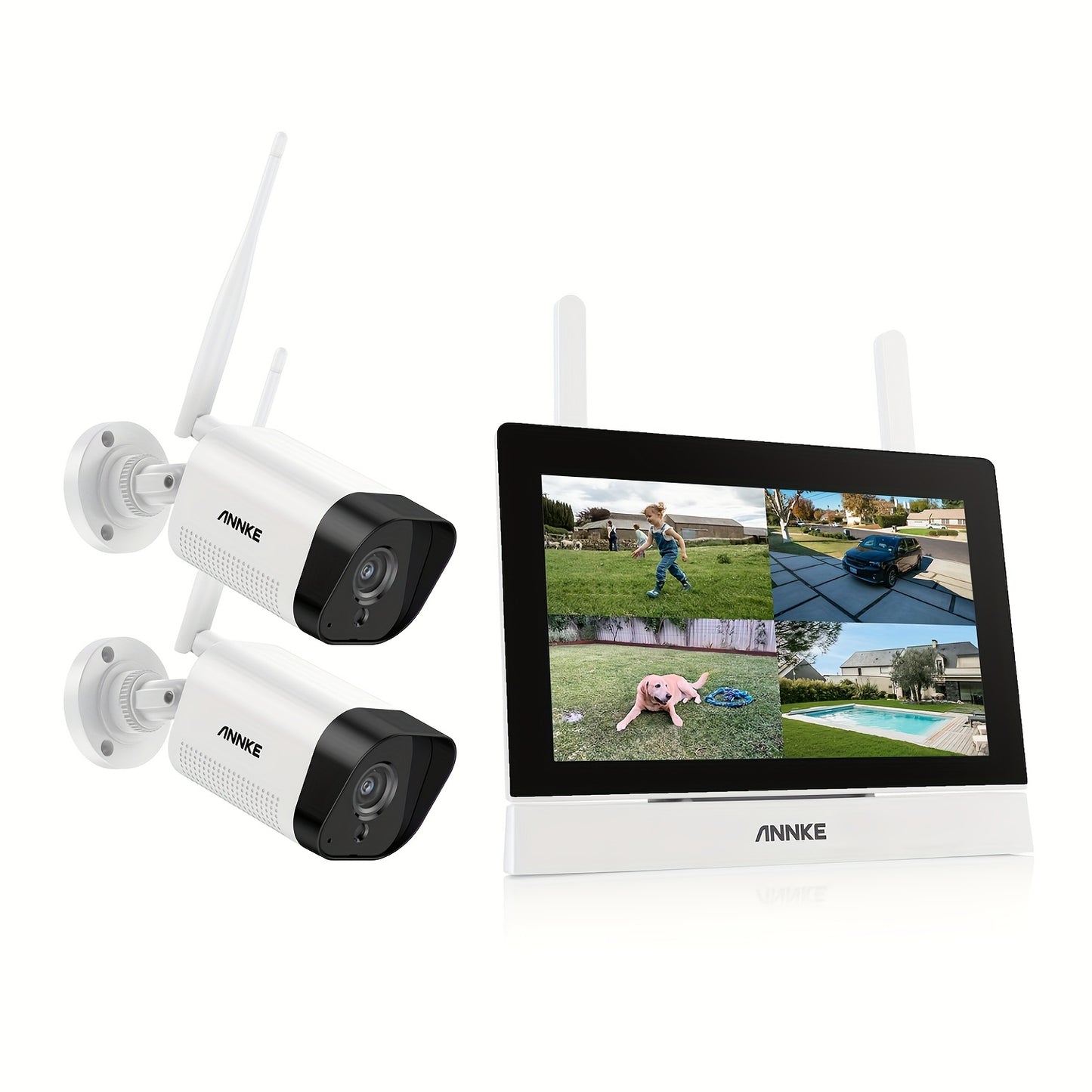 Beveiligingscamera Set – Camerabewaking – Bewakingscamera Set – CCTV Camerasysteem – Wifi Beveiligingscamera – 5MP Resolutie – 7 Inch Monitor Met 2-Weg Audio