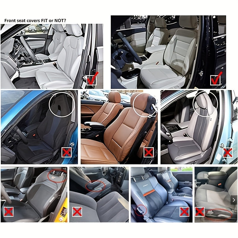 Autostoelhoes – Stoelhoes Auto – Autostoelhoes – Stoelbekleding Auto – Auto Interieur Bescherming – Universele Pasvorm – PU Leer Met Schuimvulling – Comfortabel Voor Alle Seizoenen – Complete Set Voor 5 Zits Auto