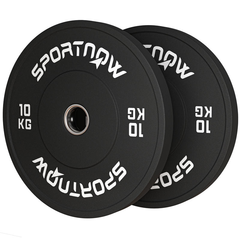 Halterset – Halterstang – Dumbbell – Haltergewichten – Krachttraining – 2 x 10 kg – Rubberen Coating – Geluidarm & Duurzaam