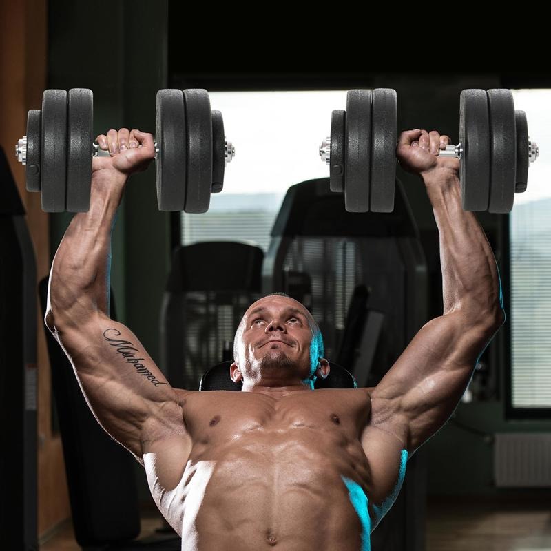 Verstelbare Dumbbell Set – Gewicht Dumbbells – Halterset – Home Gym Gewichten – Crosstraining Gewichten – 2 x 25 kg – Plastic Coating & Vloerbescherming