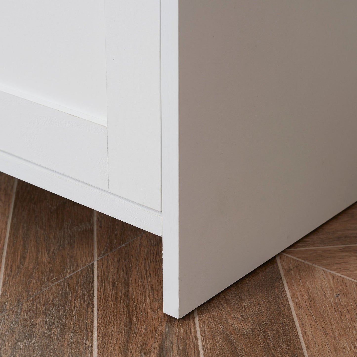 Buffetkast – Opbergkast – Dressoir – Wandkast – Keukenmeubel – Wit Met Houtlook – 90 x 39,5 x 88 cm – Twee Verstelbare Planken