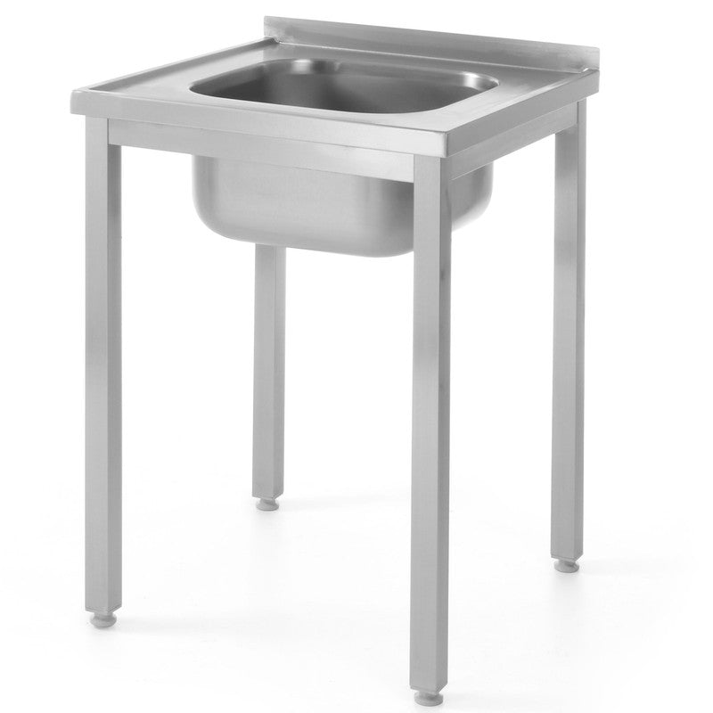 Spoeltafel – Werktafel – Spoelbak – Spoelunit – Spoelbakken – RVS AISI 304 – Enkele Kom 40x40x25 cm – Verstelbare Poten