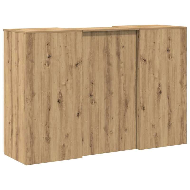 Receptiebalie – Balie – Ontvangstbalie – Baliesysteem – Balie Meubel – Massief Eikenhout – Ruim Werkblad 155x50 cm