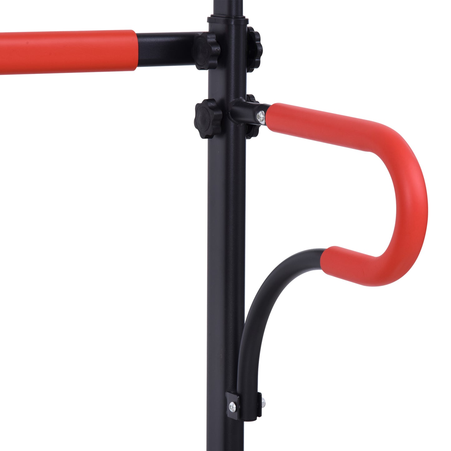 Pull-up Rek – Optrekstang – Fitnessstation – Krachtstation – Home Gym – Verstelbare Hoogte 171-219 cm – Robuust Stalen Frame Zwart/Rood