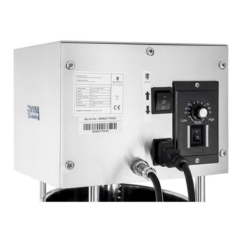 Worstenvuller Elektrisch – Worstenmaker – Vleesmolen – Gehaktmolen – Worstmachine – 10 Liter Capaciteit – Roestvrij Staal & Voetpedaalbediening
