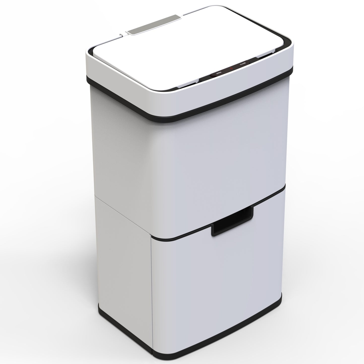 Automatische Afvalbak – Prullenbak – Vuilnisbak – Afvalcontainer – Afvalscheider – 75 Liter Inhoud – Contactloos Openen Met Infrarood Sensor – Stil Sluitend Met Geurbestrijding – Roestvrij Stalen Wit Mat