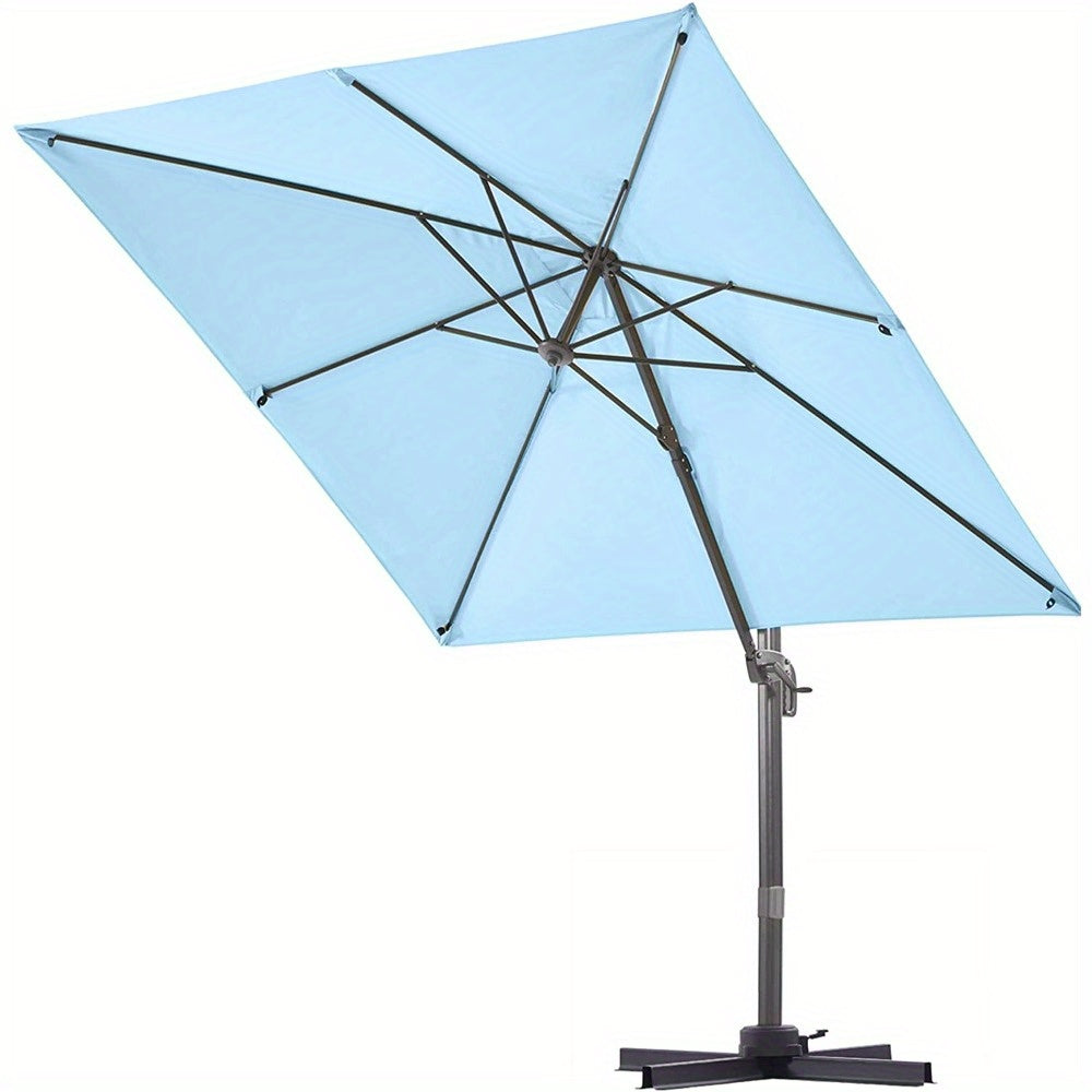 Parasols – Tuinparasol – Zonnescherm – Schaduwdoek – Vierkante Parasol Sky Blue – 250x250 cm – 360° Draaibaar en Kantelbaar – UV50+ Bescherming