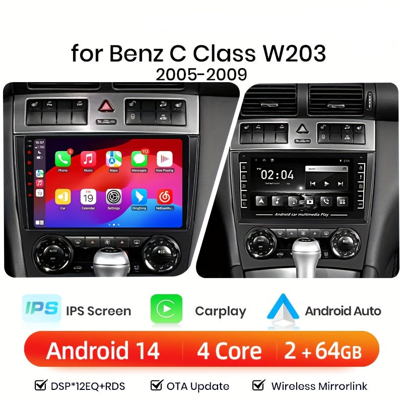 Carplay Autoradio – Android Autoradio – Multimedia Radio – Draadloos CarPlay – Auto Stereo – 9 Inch IPS Touchscreen – 2+64GB Opslag