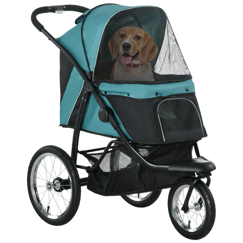 Hondenwagen – Hondenbuggy – Huisdierenwagen – Pet Stroller – Wandelwagen – 4-Wiel Vering – Opvouwbaar Met Remsysteem