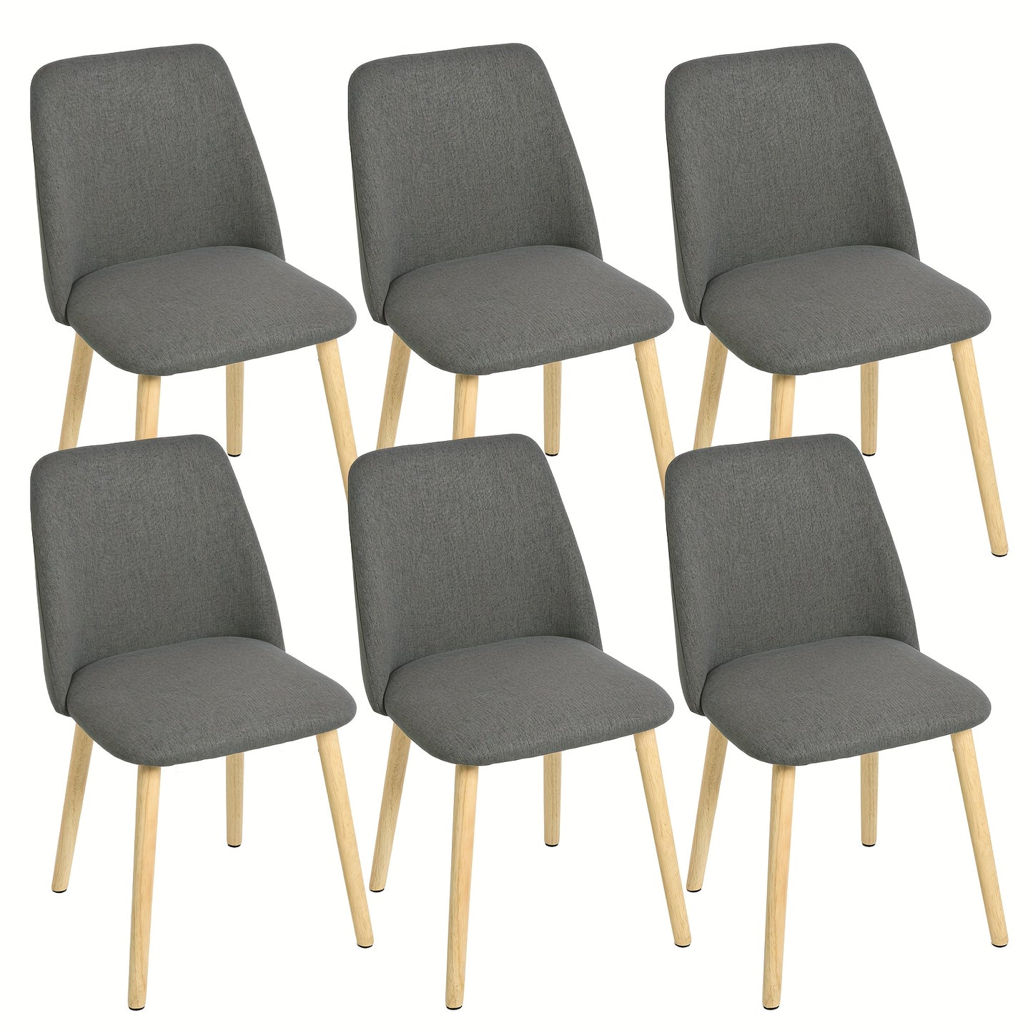 Eetkamerstoel – Dinerstoel – Stoel Voor Eetkamer – Keukenstoel – Moderne Stoel – Licht Beige Stof – Ergonomisch Design – Massief Houten Poten