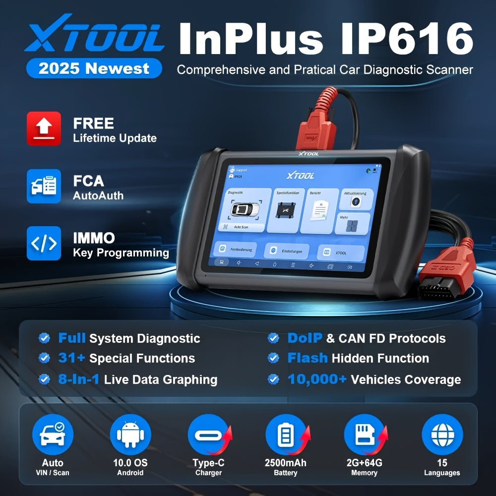 OBD2 Scanner – Auto Diagnose Tool – Foutcode Uitlezer – Key Programmer – Reset Apparaat – Draadloos Wi-Fi – Lifetime Updates
