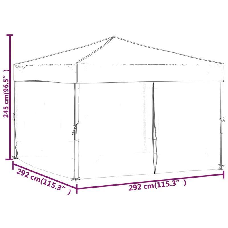 Partytent inklapbaar met zijwanden 3x3m zwart, Carpas De Camping Impermeable, Cobertizo De Almacenamiento De Patio Exterior, Tents, Gazebos Para Exterior Completo, Toldos Para Sol Y Lluvia, Carpas Para Negocio En La Calle, Ca