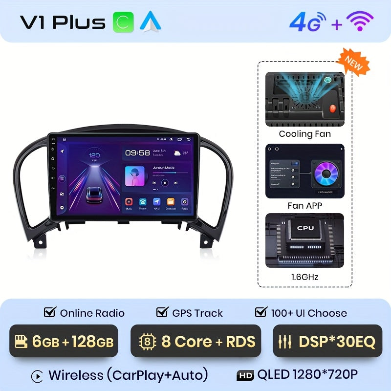 Android Auto Headunit – Carplay Systeem – Multimedia Speler – Navigatie Unit – 2Din Radio – 9 Inch Touchscreen – 6GB RAM 128GB Opslag – Draadloos WiFi 4G Connectivity