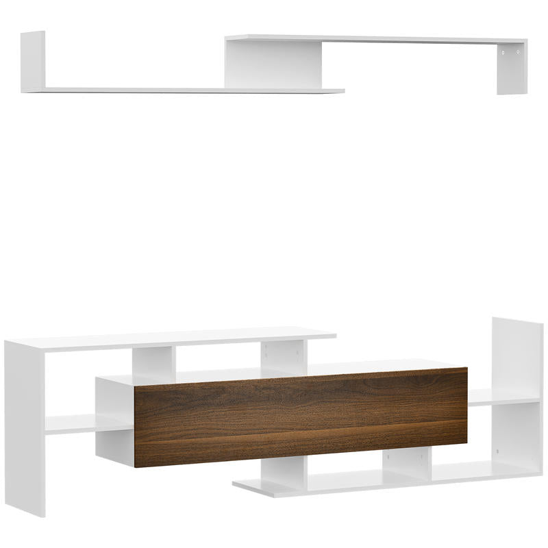 Tv-meubel – Tv-kast – Wandmeubel – Zwevend – Lowboard – Hoogwaardig Hardhout – Ruimtebesparend Zwevend Design