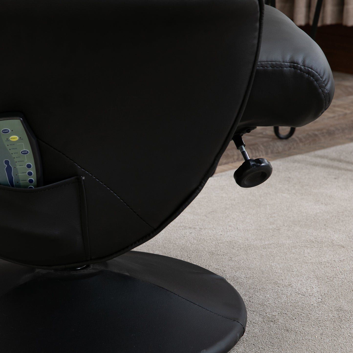 Elektrische Relaxfauteuil – Elektrische Relaxstoel – Massagefauteuil – Relaxstoel Met Voetenbank – Draaifauteuil Zwart – 10 Massagepunten – Kunstleer Met Afstandsbediening