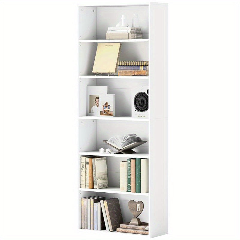 Boekenkast – Opbergkast – Rek – Plank – Kast – 5-laags Verstelbaar – Wit Design – Duurzaam Fiberboard