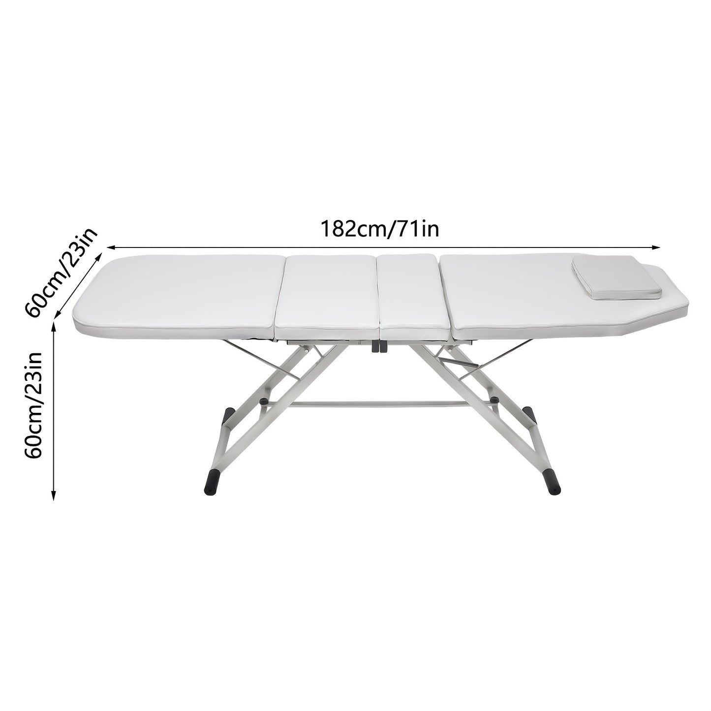 Massagebank – Massagetafel – Massagebed – Spa Bed – Wellnessbed – Wit – Extra Lang 180 cm – Draagkracht 250 kg
