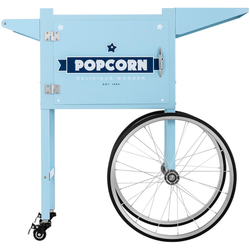Popcornmachine – Popcornmaker – Popcornkar – Popcornmachinekar – Popcorn trolley – Retro Design – Stalen Frame Met Opbergruimte – Werkblad 51 x 37 cm