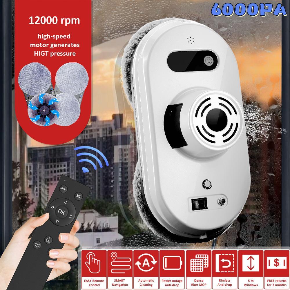 Raamrobot – Robot Ramenwasser – Ruitenreiniger – Raamwisser – Ramenreiniger – 6000 Pa Zuigkracht – Automatische Waterspray & Afstandsbediening