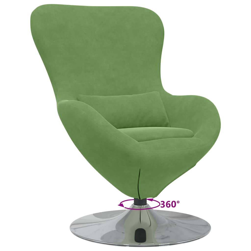 Draaifauteuil Lichtgroen – Fauteuil – Relaxstoel – Loungestoel – Leunstoel – Fluwelen Bekleding – 360 Graden Draaibaar – Compact Formaat