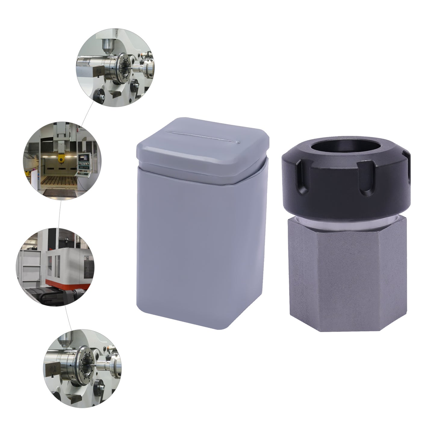 Spanhouder – Klemhouder – Colletblok – Boorkop – CNC Gereedschap – Hexagonaal Design – Hoogwaardig Snelstaal – Precisie ±0,02 mm