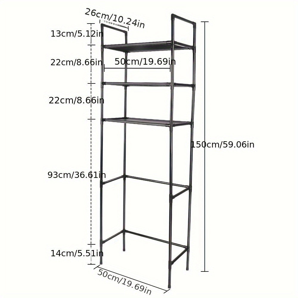 Drie-laags Opbergrek – Opbergkast – Stelling – Vakkenkast – Plankrek – Ruimtebesparend – Lichtgewicht PP Frame