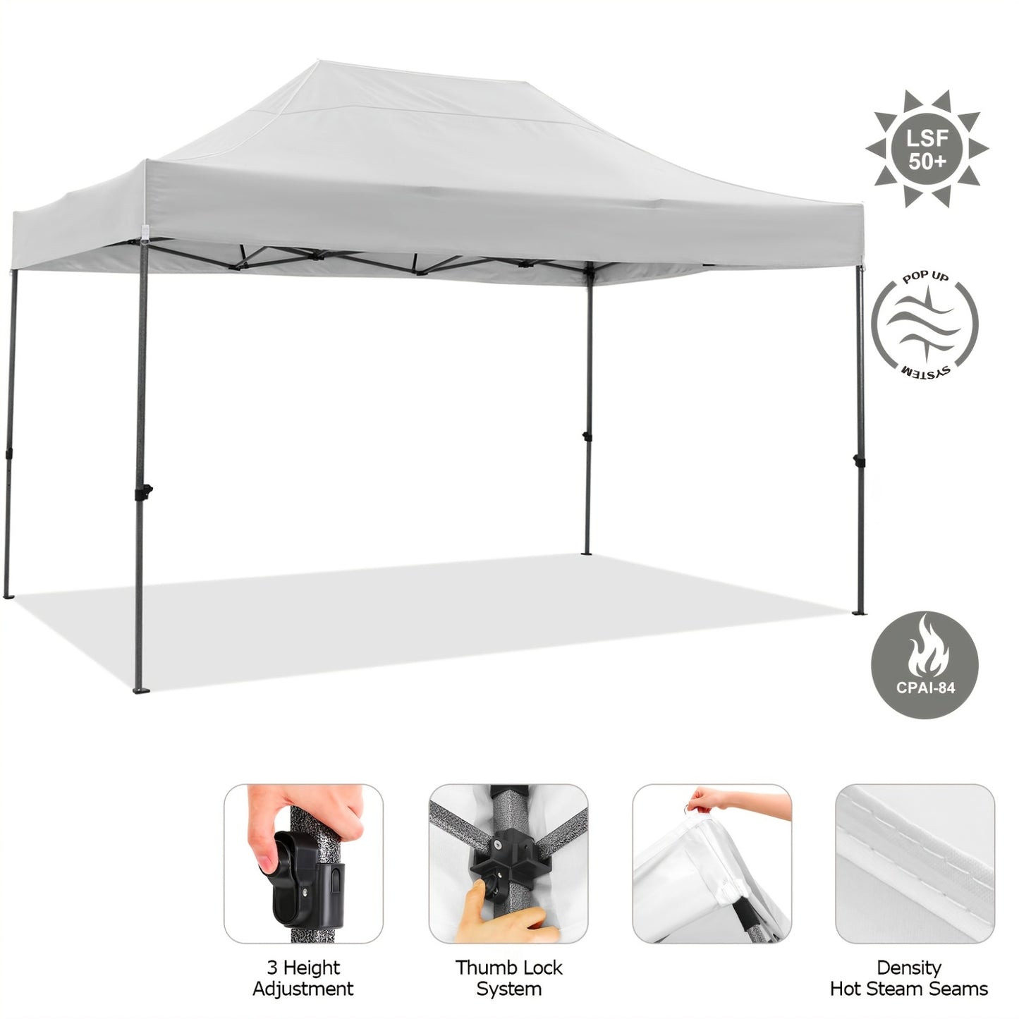 Pop-up Partytent – Partytent – Gazebo – Tent – Overkapping – 3x4,5 Meter – Lichtgewicht Aluminium Frame – Waterafstotend en UV-bestendig