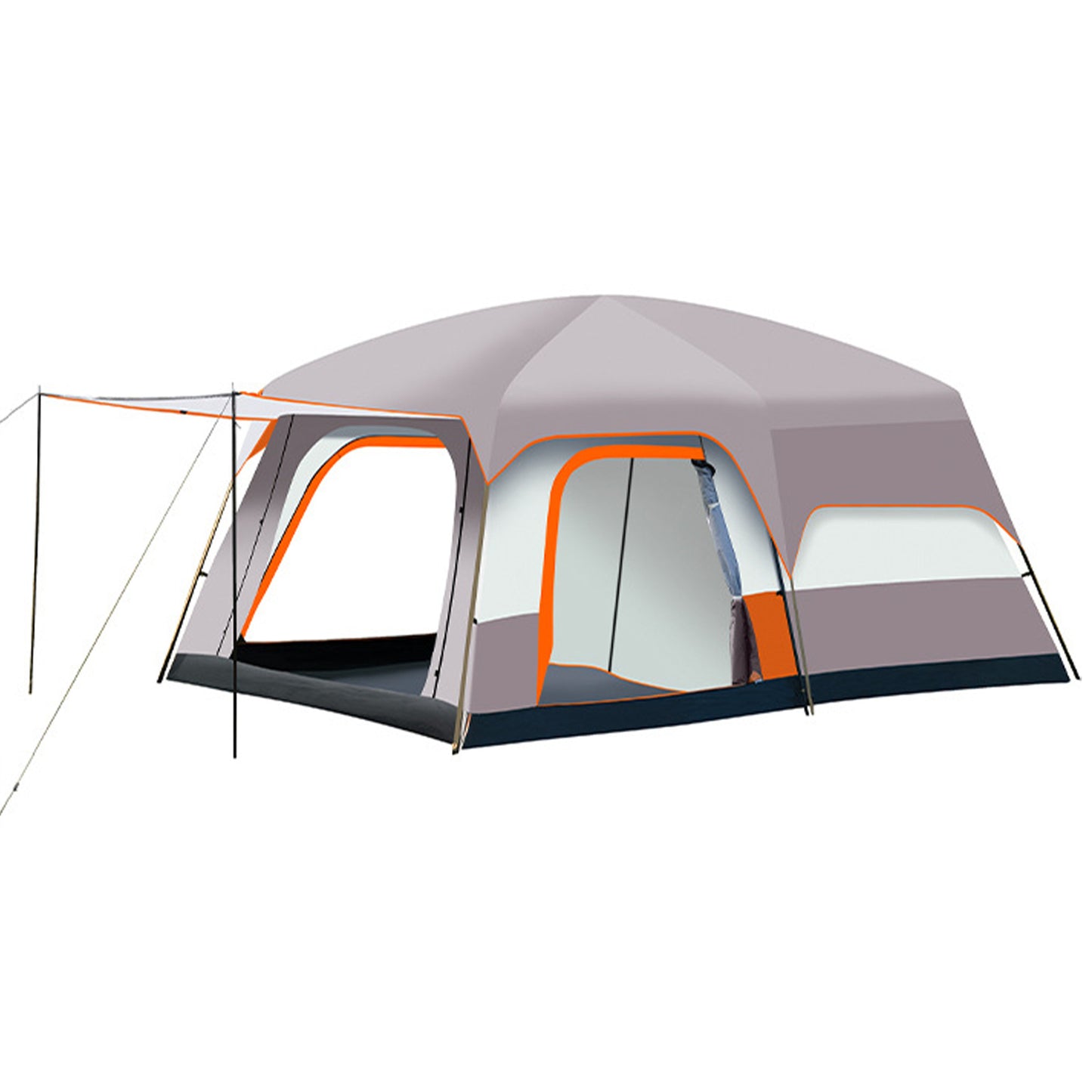Large Luxury Family Camping Tent with 2 Bedrooms & Living Room - Heavy-Duty - Spacious Outdoor Tent Suitable for 8-12 People, /Fiberglass Frame, Setup, for glamping, RV Parks, Group Events
