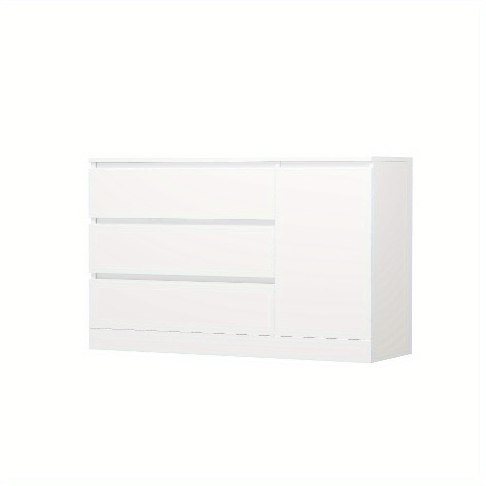 Dressoir – Kast – Sideboard – Ladekast – Opbergmeubel – Modern Wit – 3 Laden – Vrijstaand – Minimalistisch Design