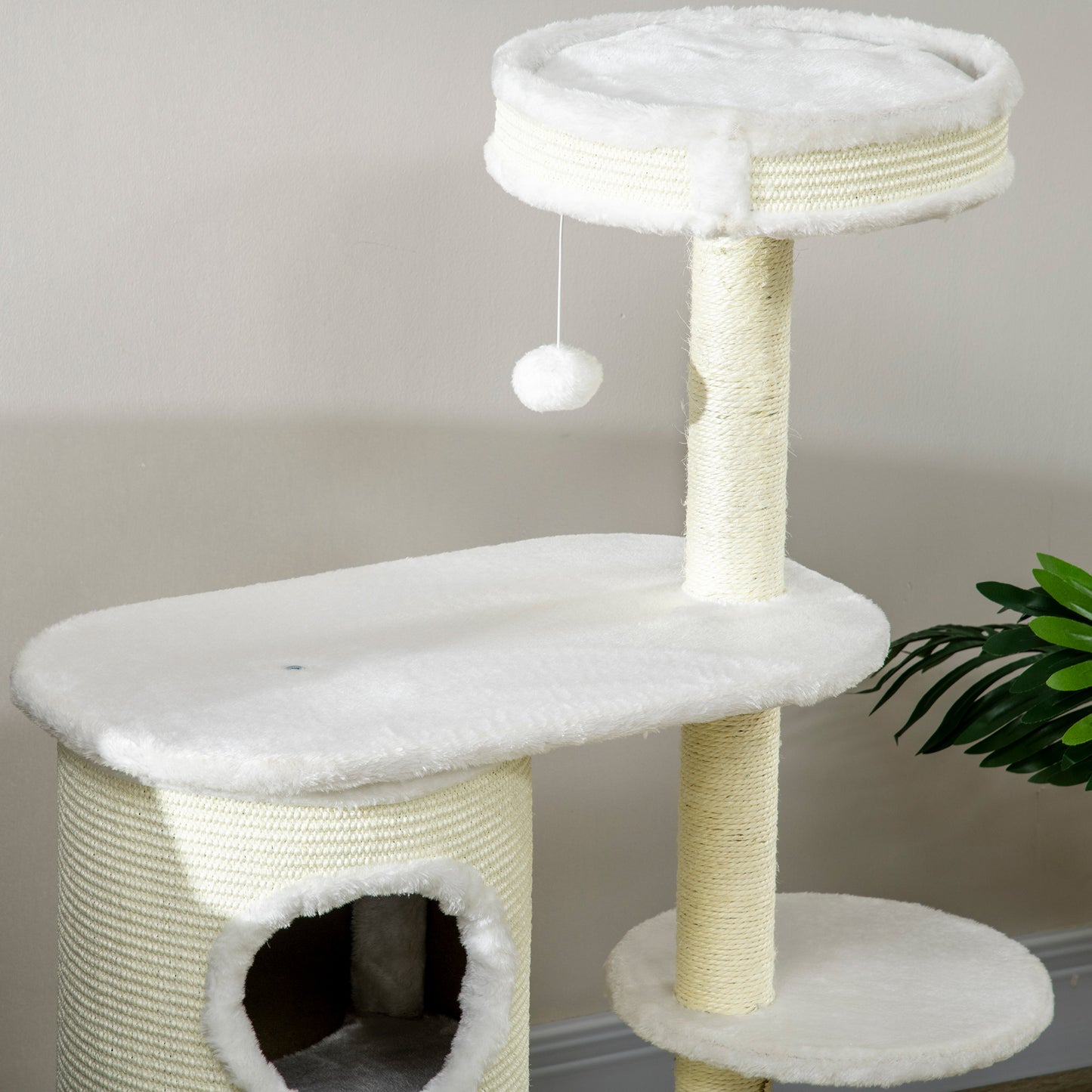 3-laagse plantenstandaard – plantenrek – plantenhouder – bloementrap – plantenbak – blauw-wit – duurzaam PVC – compact design