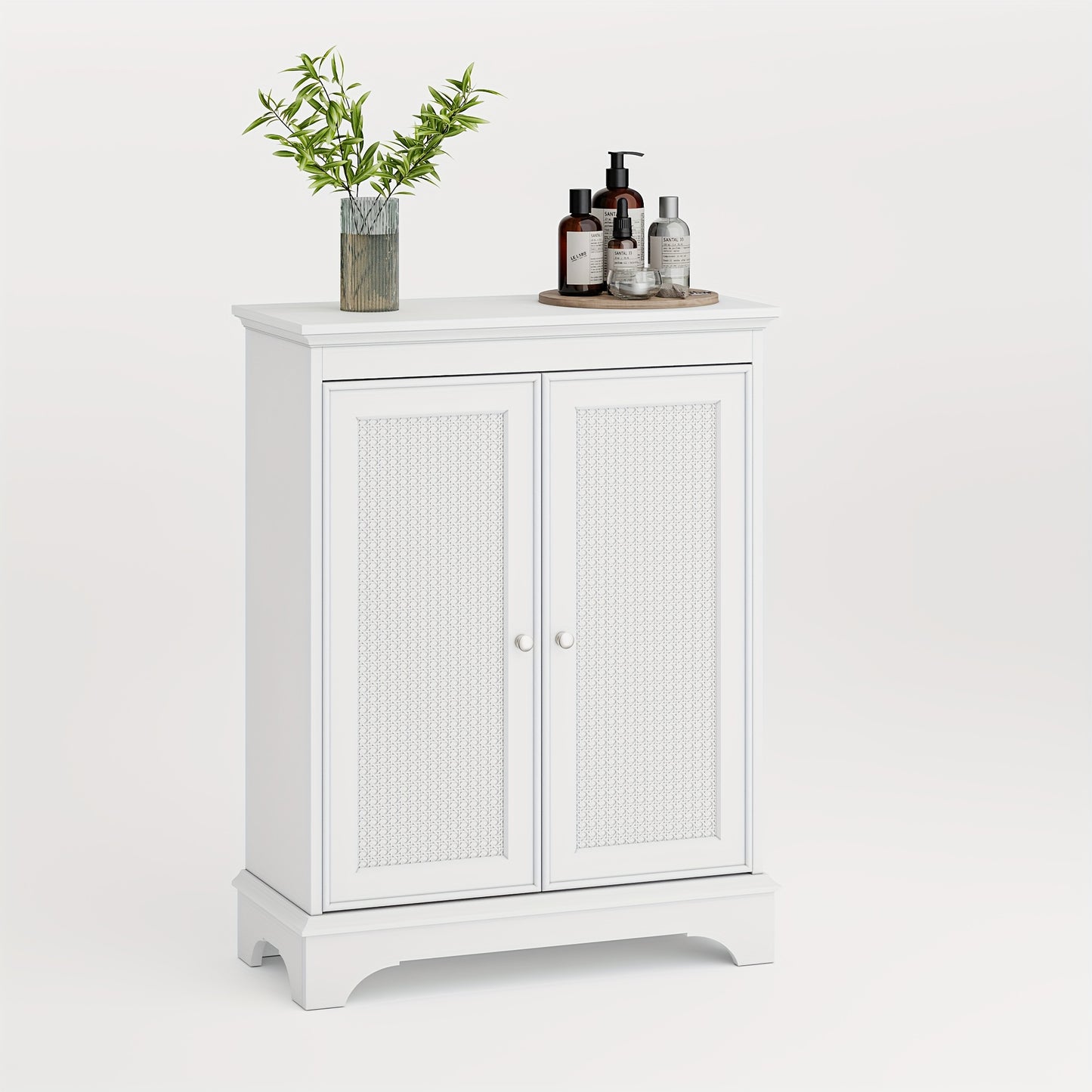 Badkamerkast – Badkamermeubel – Kolomkast – Opbergkast – Wastafelonderkast – Vrijstaand – Wit MDF – Verstelbare Plank