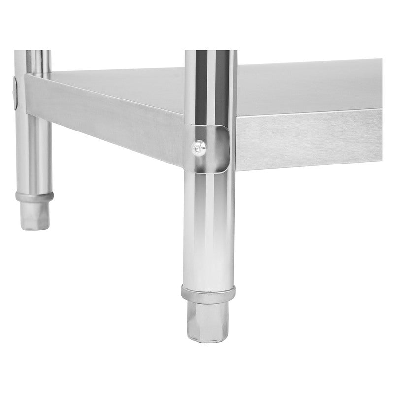 RVS Werktafel – Werkbank – Keukentafel – Cateringtafel – Onderstel Tafel – 120x70 cm – Verstelbare Poten – Onderplank