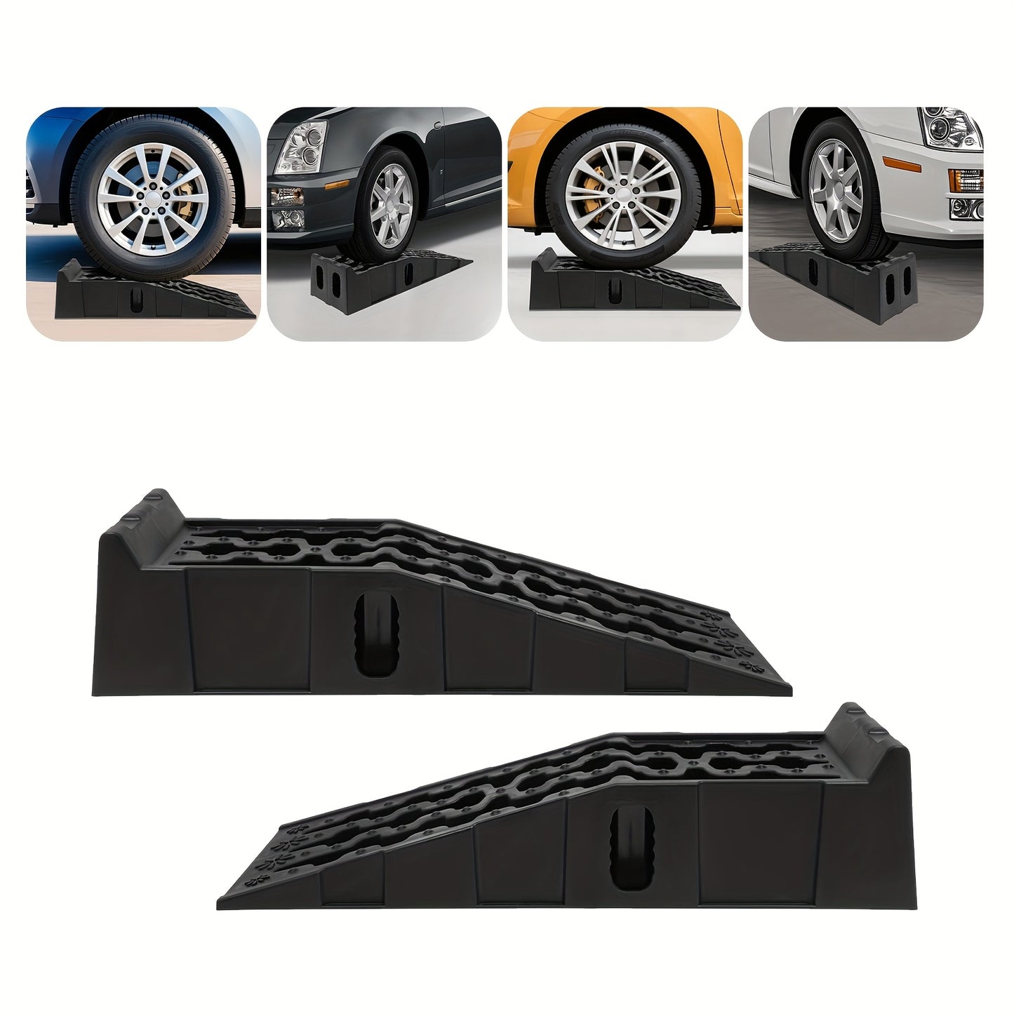 Oplaadbruggen – Oprijbrug – Oprijplaten – Drempelbrug – Autoliften – Antislip Plastic – Belastbaar Tot 7257 kg – Hefhoogte 17 cm