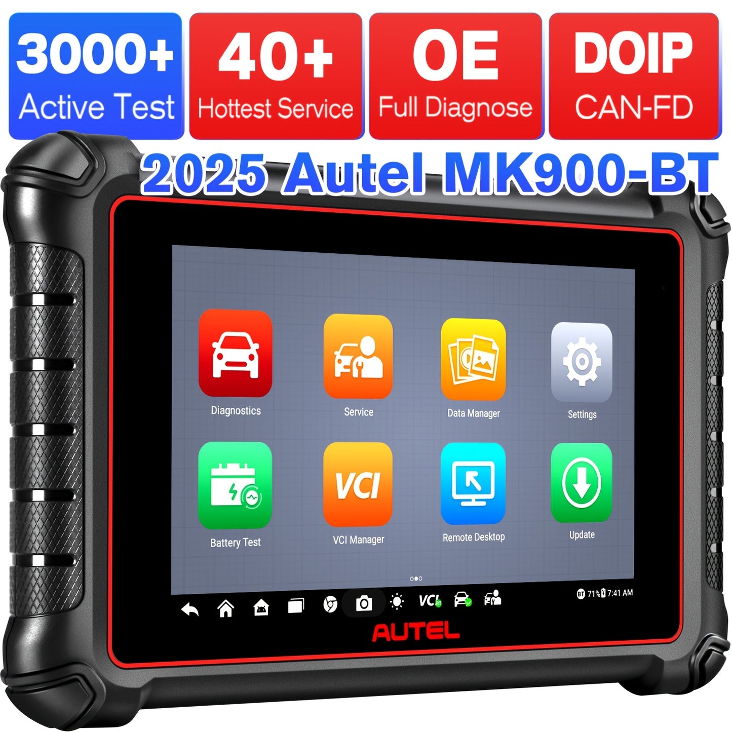 Autodiagnose Scanner – Diagnosetool – Uitleesapparaat – Foutcode Lezer – Bidirectionele Scanner – 8 Inch Scherm – 40+ Servicefuncties