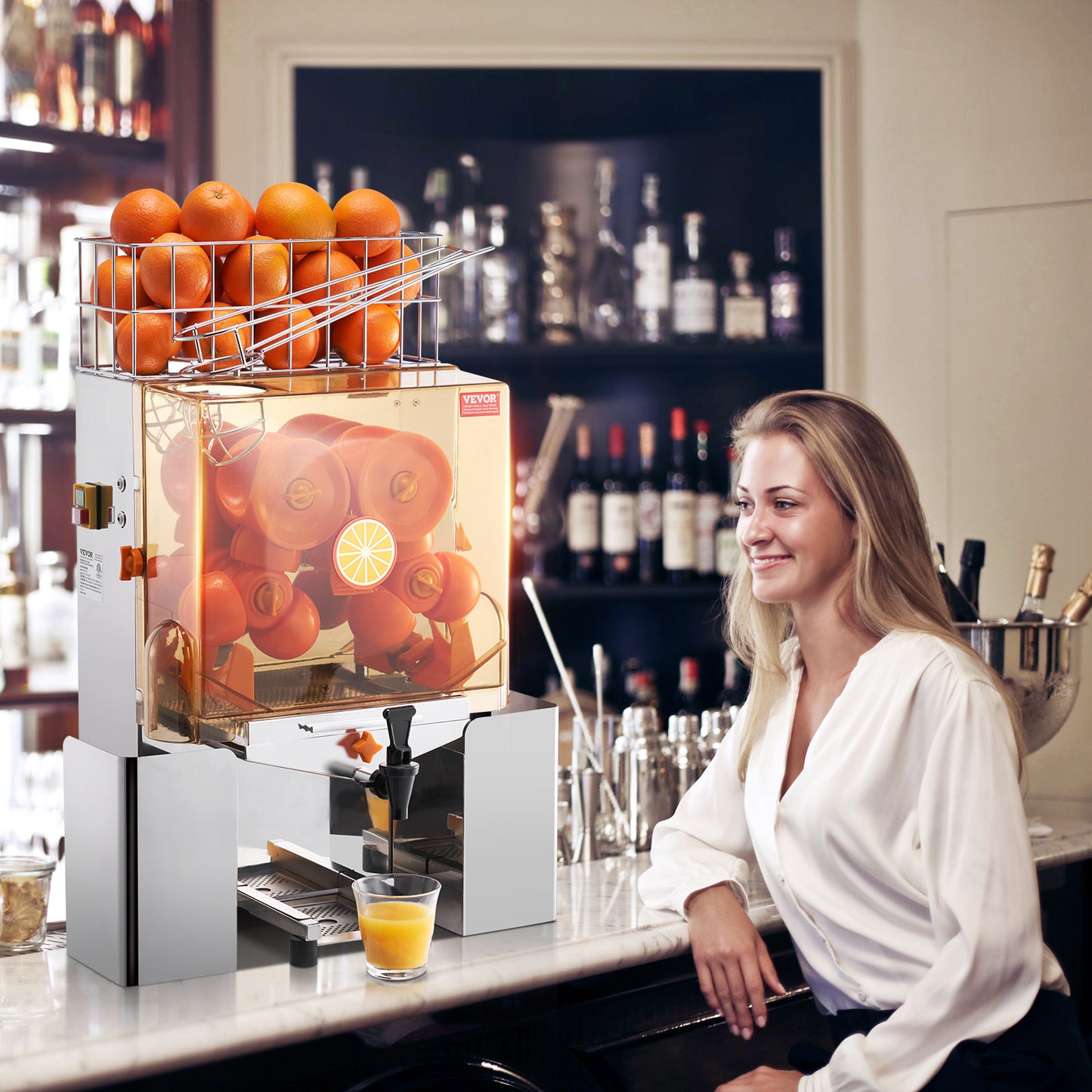 Sinaasappelpers – Citruspers – Sapmachine – Juicer – Fruitpers – 120W Krachtige Motor – Roestvrijstaal 304